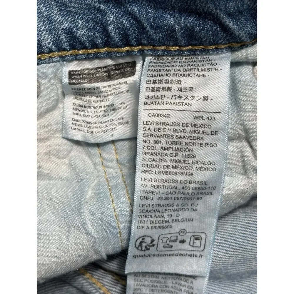 Levi's 512 Distressed Jeans Mens Size 29x30 Blue Medium Wash Mid Rise